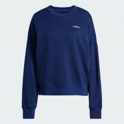 Bluza Seasonal Essentials Colorpop z wyszywaną grafiką. Białe bluzy bez kaptura damskie Adidas, l, z bawełny. Za 239.00 zł.