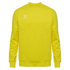 Bluza hmlGO 2.0 SWEATSHIRT. Żółte bluzy bez kaptura męskie HUMMEL, bez wzorów, sportowe, bez kołnierzyka, bez ramiączek. Za 191.00 zł.