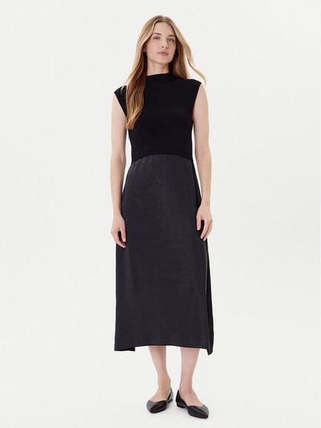 BOSS Sukienka codzienna Ferdolini 50542873 Czarny Regular Fit. Czarne sukienki damskie Boss, na co dzień, xl, bez wzorów, z syntetyku, bez kołnierzyka, bez ramiączek, proste. Za 919.99 zł.