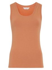 MOSS COPENHAGEN Top w kolorze karmelowym rozmiar: M/L. Brązowe topy damskie MOSS COPENHAGEN, l, bez wzorów, bez kołnierzyka. Za 85.95 zł.