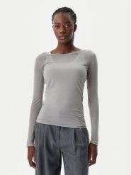 PINKO Bluzka 104653 A2CL Szary Regular Fit. Szare bluzki damskie Pinko, xs, bez wzorów, z bawełny, bez ramiączek. Za 439.99 zł.