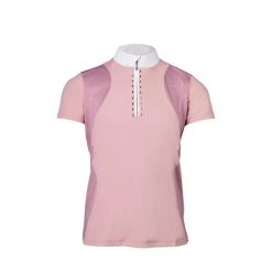 Dziewczęca konkursowa koszulka polo HKM Kids Glam. Czerwone koszulki dziewczęce HKM KIDS, m, bez wzorów, z materiału, bez ramiączek. Za 182.50 zł.