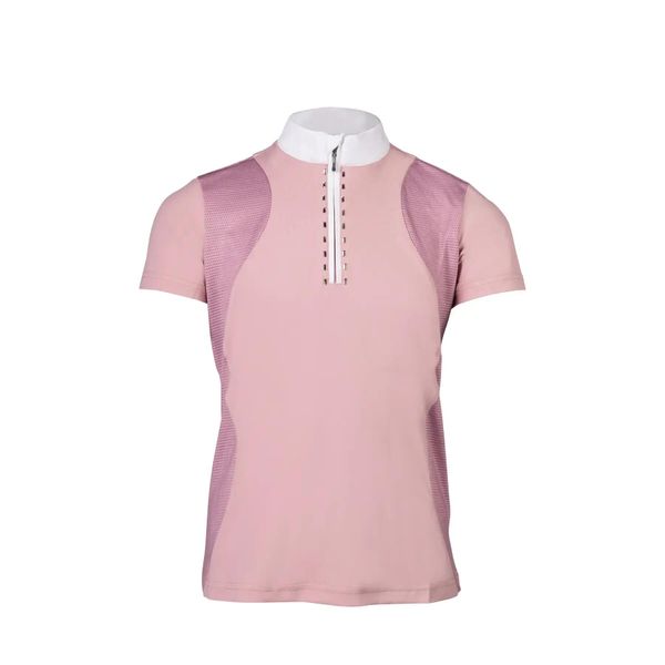 Dziewczęca konkursowa koszulka polo HKM Kids Glam. Czerwone koszulki dziewczęce HKM KIDS, m, bez wzorów, z materiału, bez ramiączek. Za 182.50 zł.