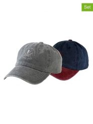 The Time of Bocha Czapki (2 szt.) w kolorze granatowym i szarym rozmiar: onesize. Niebieskie czapki męskie The Time of Bocha, bez wzorów, z bawełny, sportowe. Za 86.99 zł.