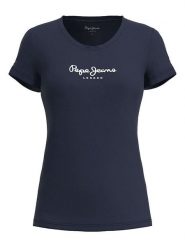 Pepe Jeans Koszulka "New Virginia" w kolorze granatowym rozmiar: XXS. Niebieskie bluzki damskie Pepe Jeans, xxs, bez wzorów, z jeansu, bez kołnierzyka, bez ramiączek. Za 74.99 zł.
