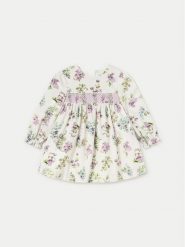 Mayoral Sukienka codzienna 2913 Beżowy Regular Fit. Brązowe sukienki dziewczęce Mayoral, bez wzorów, z syntetyku, bez ramiączek. Za 119.99 zł.