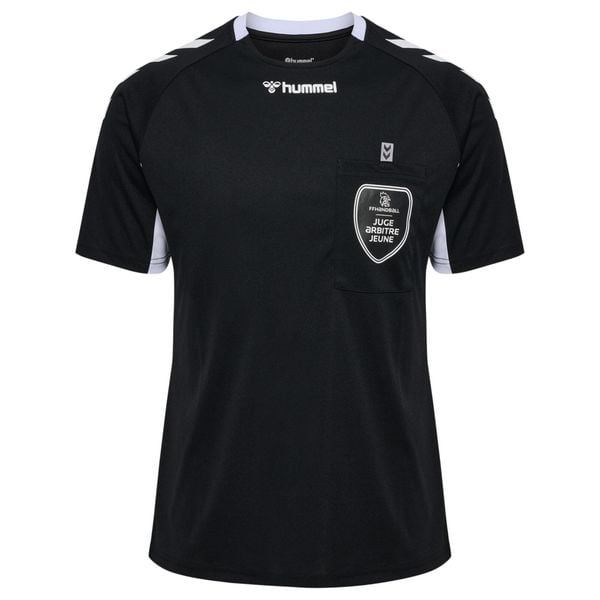 Koszulka Hummel FFHB Referee. Czarne bluzki damskie HUMMEL, m, bez wzorów, młodzieżowe, bez kołnierzyka, bez ramiączek. Za 170.00 zł.