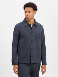 Finshley & Harding London Kurtka koszulowa o modułowej konstrukcji z domieszką wełny Mężczyźni Comfort Fit szary, 48. Szare kurtki męskie Finshley & Harding London, m, bez wzorów, z wełny, biznesowe, bez kaptura. Za 549.95 zł.