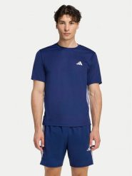 Adidas Koszulka techniczna Workout Essentials Base 3-Stripes KD0701 Granatowy Regular Fit. Niebieskie t-shirty sportowe męskie Adidas, m, z syntetyku, bez ramiączek, na fitness i siłownię. Za 129.99 zł.