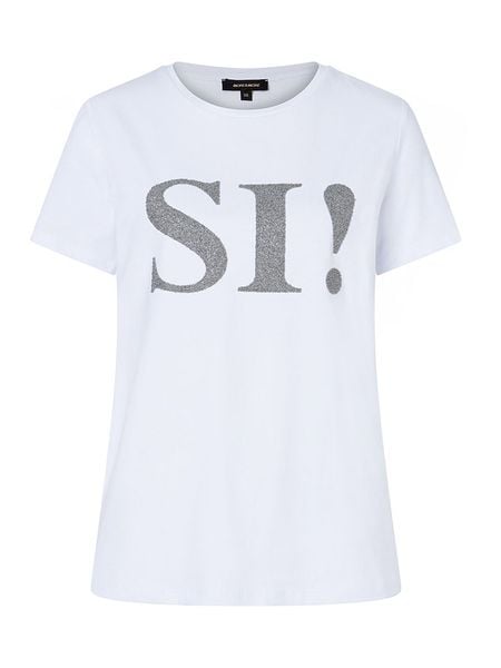 More & More Koszulka w kolorze białym rozmiar: 38. Białe bluzki damskie MORE & MORE, bez wzorów, z bawełny, bez kołnierzyka. Za 65.54 zł.