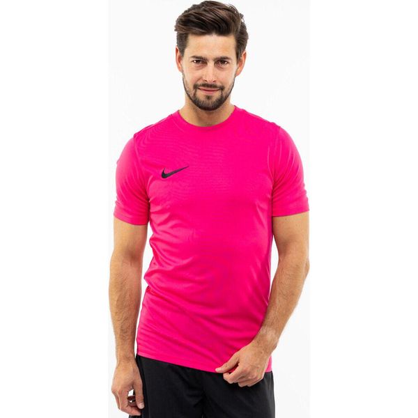 Koszulka sportowa męska Nike Dry Park VII. Czerwone t-shirty sportowe męskie Nike, m, bez ramiączek, do piłki nożnej. Za 71.00 zł.