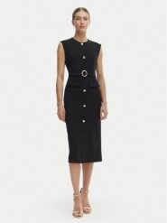 Rinascimento Sukienka koktajlowa CFC0020278002 Czarny Slim Fit. Czarne sukienki damskie RINASCIMENTO, m, bez wzorów, z syntetyku, wizytowe, bez kołnierzyka, bez ramiączek. Za 699.99 zł.