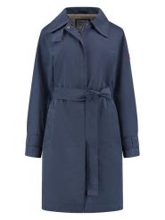 MGO leisure wear Płaszcz przeciwdeszczowy "Pippa" w kolorze granatowym rozmiar: M. Niebieskie kurtki przeciwdeszczowe damskie MGO leisure wear, m, bez wzorów, z tkaniny, sportowe. Za 210.81 zł.