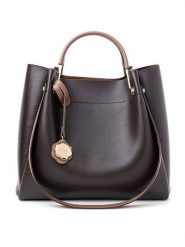 Vince Camuto Torebka "Sicilia" w kolorze ciemnobrązowym - 32 x 28 x 14 cm rozmiar: onesize. Brązowe torebki klasyczne damskie Vince Camuto, bez wzorów, z materiału, bez dodatków. Za 165.99 zł.