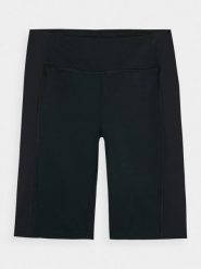4F Legginsy kolarki trekkingowe damskie - czarne XS. Czarne legginsy damskie 4f, s, bez wzorów, z dzianiny. W wyprzedaży za 69.99 zł.