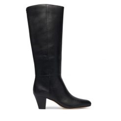 Kozaki LAUREN RALPH LAUREN. Czarne kozaki damskie Lauren Ralph Lauren, bez obcasa, na słupku. Za 1,499.00 zł.