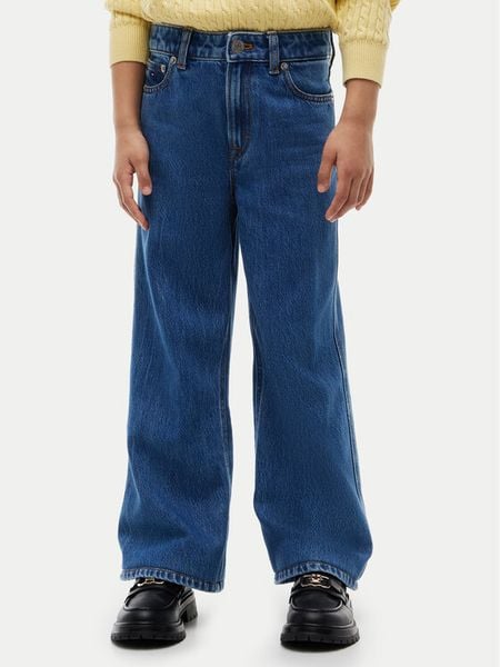 Tommy Hilfiger Jeansy Mabel KG0KG09421 Granatowy Wide Leg. Niebieskie spodnie dziewczęce Tommy Hilfiger, z bawełny. Za 249.99 zł.
