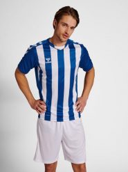 Koszulka do piłki nożnej męska Hummel Striped. Czarne t-shirty sportowe męskie HUMMEL, m, z materiału, bez ramiączek, do piłki nożnej. Za 154.50 zł.