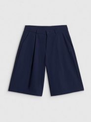 4F Spodenki casual damskie - granatowe M. Niebieskie spodenki sportowe damskie 4f, m, z tkaniny. Za 169.99 zł.