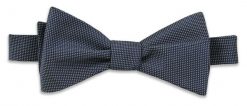 Granatowa Elegancka Wiązana Mucha -EM Men's Accessories- Męska, w Drobną Kaszkę. Niebieskie krawaty i muchy męskie Em men's accessories, bez wzorów, eleganckie. Za 59.99 zł.