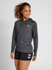 Damska bluza treningowa z kapturem Hummel GG-12. Szare bluzy z nadrukiem damskie HUMMEL, xs, z elastanu. Za 165.75 zł.