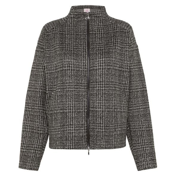 Kurtka Deha Check Jacquard Full-Zip Jacket Damskie. Czarne kurtki damskie Deha, s, bez wzorów, z bawełny, bez kaptura. Za 588.99 zł.