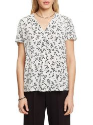 ESPRIT Bluzka w kolorze kremowym rozmiar: S. Brązowe bluzki damskie Esprit, s, bez wzorów, z wiskozy, bez kołnierzyka, bez ramiączek. Za 52.30 zł.