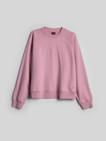 4F Bluza dresowa loose bez kaptura damska - różowa S. Czerwone bluzy bez kaptura damskie 4f, l, z bawełny. Za 129.99 zł.