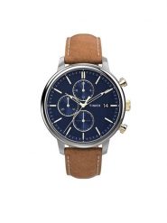 Timex Zegarek Chicago Chronograph 45mm TW2U39000 Brązowy. Brązowe, cyfrowe zegarki męskie Timex. Za 529.99 zł.