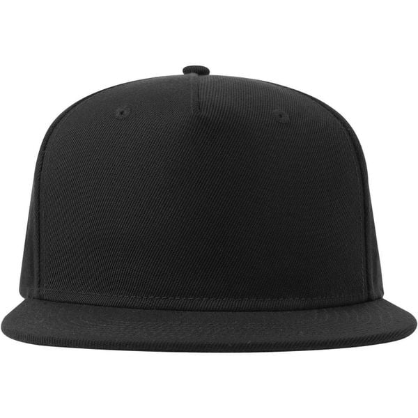Czapka Z Daszkiem Unisex 5 Panel Snapback Dla Dorosłych. Czarne czapki z daszkiem damskie ATLANTIS, bez wzorów. Za 57.99 zł.