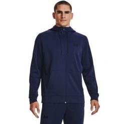 Bluza męska Under Armour Fleece FZ Hoodie. Niebieskie bluzy bez kaptura męskie Under Armour, m. Za 209.99 zł.