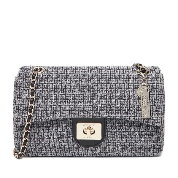 Torebka Nine West. Szare torebki klasyczne damskie Nine West, bez wzorów, wizytowe, bez kołnierzyka, bez ramiączek. Za 179.99 zł.