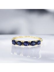 CARATELLI Złoty pierścionek "Binty" z szafirami rozmiar: 58. Niebieskie pierścionki damskie CARATELLI, z szafirem, złote. Za 1,252.99 zł.