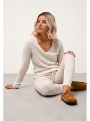 Just Cashmere Kaszmirowy sweter "Joan" w kolorze białym rozmiar: L. Białe swetry klasyczne damskie Just Cashmere, l, z kaszmiru, bez kołnierzyka. Za 313.27 zł.