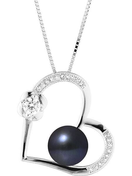 Pearline Srebrny naszyjnik z zawieszką - dł. 42 cm rozmiar: onesize. Czarne naszyjniki damskie Pearline, srebrne. Za 217.99 zł.