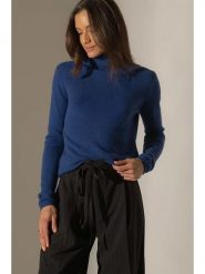 Perfect Cashmere Kaszmirowy golf w kolorze granatowym rozmiar: XXL. Niebieskie golfy damskie Perfect Cashmere, xxl, bez wzorów, z kaszmiru, bez ramiączek. Za 357.63 zł.