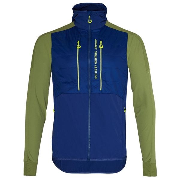 Kurtka narciarska z pełnym zamkiem Silvini Core. Niebieskie kurtki męskie Silvini, bez wzorów, z materiału, sportowe, bez kaptura. Za 770.00 zł.