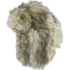 Czapka z Nausznikami, Beżowa z Futerkiem, Zimowa, Ciepła, Męska -JAREK. Brązowe czapki męskie Jarek, na zimę, bez wzorów, z futra. Za 85.00 zł.