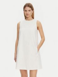 Weekend Max Mara Sukienka codzienna Racer 2515221102 Biały Regular Fit. Białe sukienki damskie Weekend Max Mara, na co dzień, bez wzorów, z bawełny, bez kołnierzyka, bez ramiączek, proste. Za 1,279.00 zł.