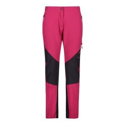 Spodnie narciarskie dla kobiet CMP. Czerwone spodnie materiałowe damskie CMP, bez wzorów, z materiału, sportowe. Za 378.00 zł.
