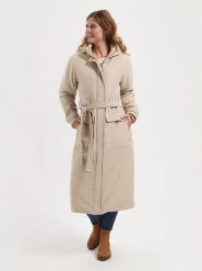 TRAVELIN' Płaszcz przejściowy w kolorze beżowym rozmiar: S. Brązowe płaszcze damskie Travelin', s, bez wzorów, z tkaniny. Za 521.99 zł.