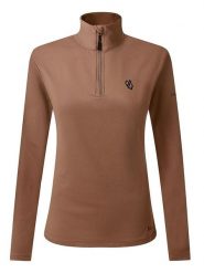 Dare 2b Koszulka narciarska "Lowline II" w kolorze jasnobrązowym rozmiar: 38. Brązowe bluzki sportowe damskie Dare 2b, bez wzorów, z materiału, bez ramiączek. Za 100.04 zł.