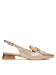 Hispanitas Baleriny Dali HV253817 Złoty. Żółte baleriny damskie Hispanitas, bez wzorów, ze skóry, bez obcasa. Za 359.99 zł.