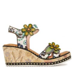 Sandały Laura Vita. Sandały damskie Laura Vita, bez wzorów, bez obcasa, na koturnie. Za 429.99 zł.