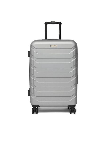 GINO ROSSI Walizka średnia C-GIN-M-003-05-SILVER Srebrny. Szare walizki Gino Rossi, bez wzorów, z tworzywa sztucznego, średnie. Za 279.99 zł.