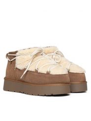 Gooce Skórzane botki "Willem" w kolorze jasnobrązowym rozmiar: 39. Brązowe botki damskie Gooce, z wełny, bez obcasa, na platformie, bez zapięcia. Za 217.99 zł.