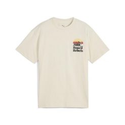 Młodzieżowa koszulka Mid 90s z grafiką PUMA Alpine Snow White. Biała bluzki damskie Puma, m, bez wzorów, z gumy, młodzieżowe, bez kołnierzyka, bez ramiączek. W wyprzedaży za 90.10 zł.