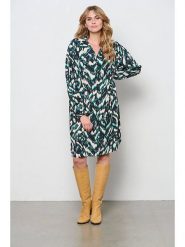 &Co Woman Sukienka "Alonsa" w kolorze szaro-kremowo-turkusowym rozmiar: L. Czarne sukienki damskie &Co Woman, na co dzień, l, bez wzorów, z wiskozy, bez kołnierzyka, bez ramiączek, midi, proste. Za 131.74 zł.