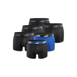 Bokserki majtki męskie Puma 6-Pack. Niebieskie bokserki męskie Puma, bez wzorów, z bawełny. Za 159.00 zł.