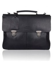 SPARWELL Skórzana aktówka "Winsome Wilhelm" w kolorze czarnym - 40,5 x 30 x 9 cm rozmiar: onesize. Czarne aktówki damskie SPARWELL, z materiału. Za 304.99 zł.